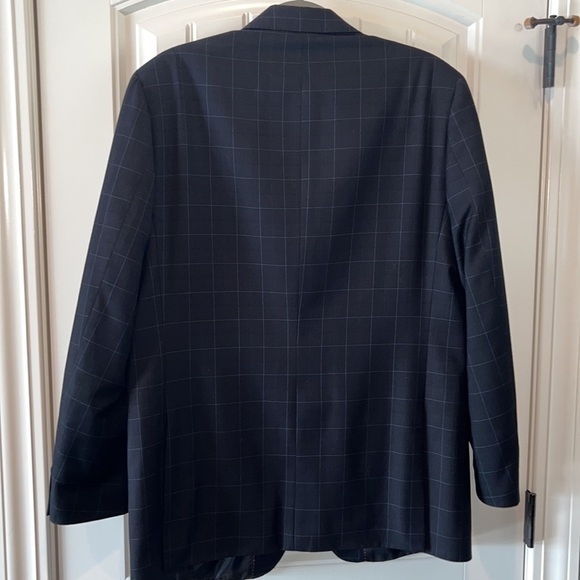 CERUTTI 1881 Italian suit jacket dark gray/ black blue windowpane tag Italian 52 - Picture 11 of 15